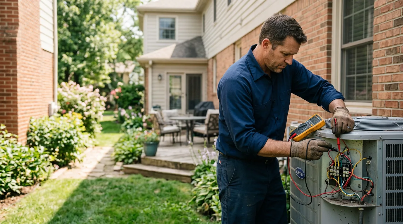 HVAC technician working near Newton, KS